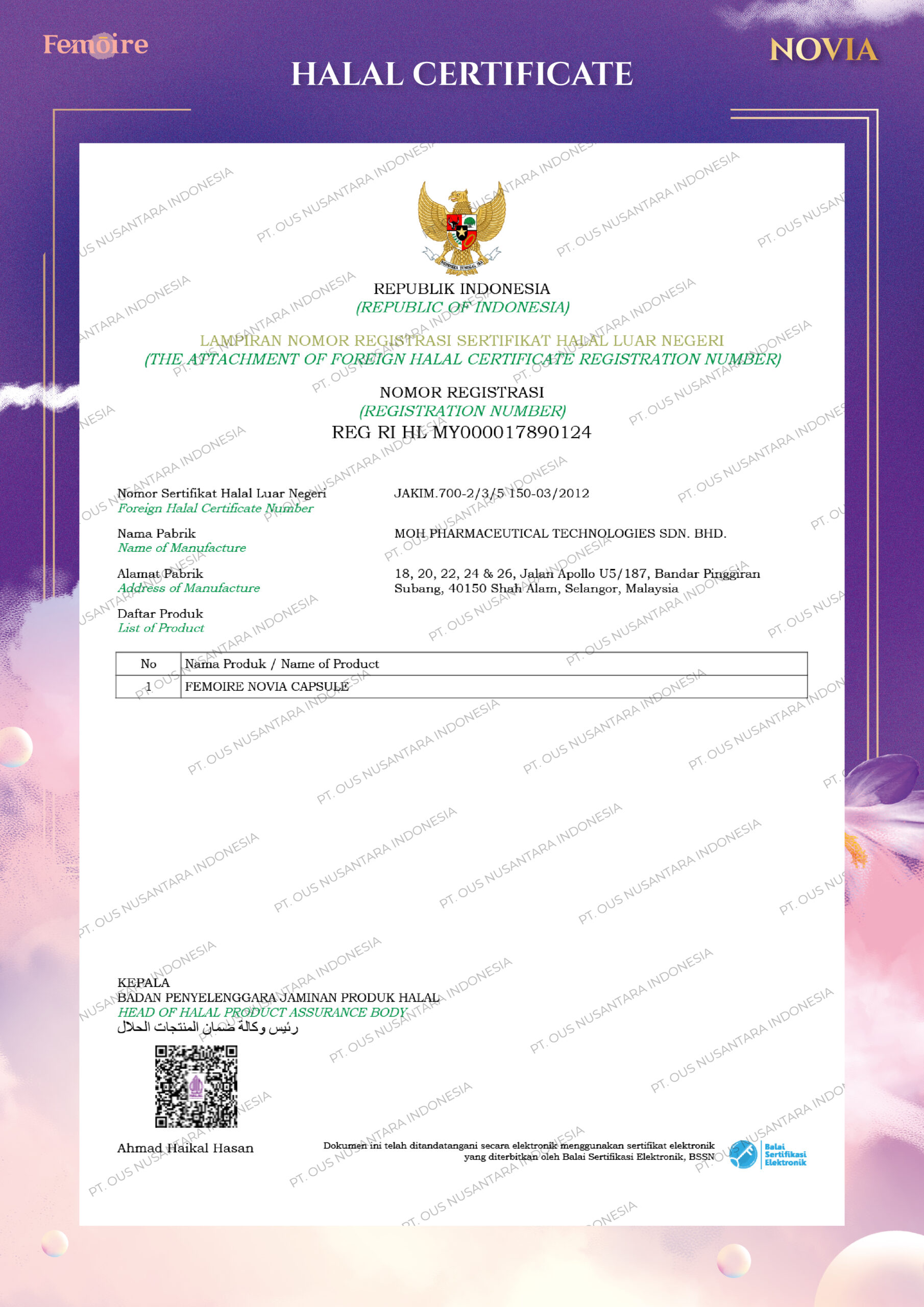 NOVIA Halal Sertifikat ReNew (2026) page 2